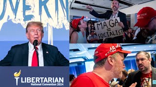 WATCH Libertarians react to Donald Trumps speech at their convention [upl. by Nna]