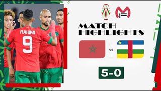 Hight Lights  Morocco vs Central African Republic in Africa Cup of Nations Qualifiers [upl. by Retepnhoj103]