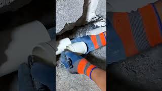 Drainage repair construction method😲 drainagesystem hydrojetting plumbing repair [upl. by Dowell486]