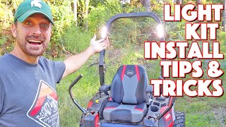 Toro Titan Max Light Kit Install Tricks And Tips Special Olight BONUS [upl. by Odrareg]