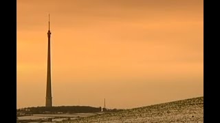 YTV weatherman takes a trip up Emley Moor transmitter mast  March 2016 [upl. by Sirad280]