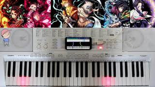 【CASIO 光ナビゲーションキーボード シンセシア MIDI 再生させてみた♪】紅蓮華 Demon Slayer LiSA 鬼滅の刃OP LKシリーズ [upl. by Daitzman]