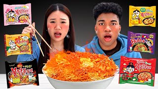 We Tried Every KOREAN SPICY Ramen Noodle Flavor EXTREME [upl. by Rheta688]