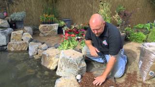 How to build a Fish Pond  Part 20  Pond Edging amp Landscape Borders [upl. by Aihsem]