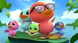 Five little Ducklings  3D Nursery Rhymes  Kids Songs  Baby Rhymes by Farmees [upl. by Riatsila]