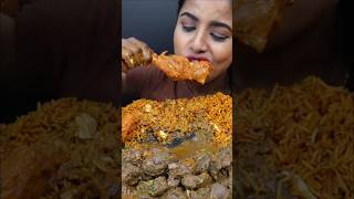 ASMR eating yummy chicken biriyani liver fry chicken thick curry eggs and rotti amsr muckbang [upl. by Anead]