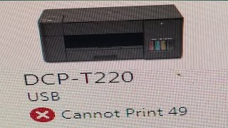 Brother DCPT220 printer All light billing error code49 Cannot print 49 AmrishOfficial813 [upl. by Yul456]