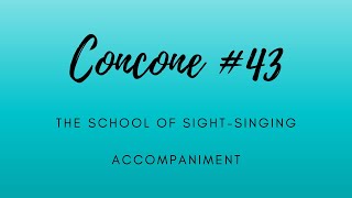 Concone 43 Accompaniment [upl. by Meredith523]