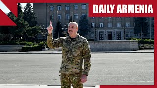 Aliyev tours ethnically cleansed Karabakh [upl. by Akinajnat]