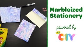 Crayola CIY Create It Yourself  Marbleized Stationery [upl. by Onfroi]