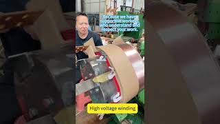 Making1000kva low voltage windings and high voltage winding And also thanks to a supportive worker [upl. by Riddle]