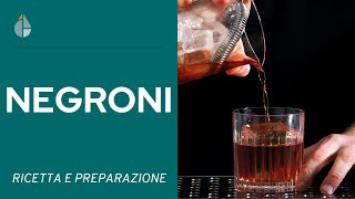 Negroni ricetta del cocktail aperitivo a base Gin Bitter e Vermouth [upl. by Rez]