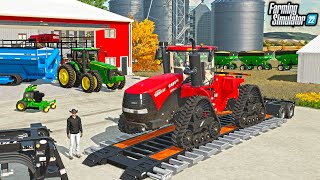 NEW CASE IH ROWTRAC SHOWS UP ON FARM HARVEST amp PLANTING WHEAT  FS22 [upl. by Ykcim]