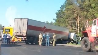 Truck crash compilation 2015 [upl. by Neelrak]