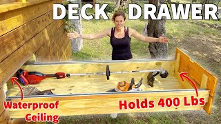 Storage Drawers Under a Deck  2 Ways to DIY It [upl. by Randolf]