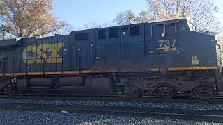 CSX Y103 SB CSX anhydrous ammonia train SB  Bonus trains [upl. by Lovato]