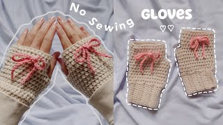 ♡ Crochet Fingerless Gloves Tutorial Pinterest Inspired ♡ [upl. by Avalsorim]