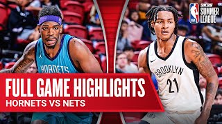 HORNETS vs NETS  NBA SUMMER LEAGUE  FULL GAME HIGHLIGHTS [upl. by Yrdnal]