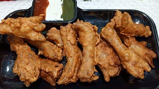 Crispy Chicken Feet Fry Recipe 😋  how to make crispy chicken feet  By Kitchen with Fouzia [upl. by Roshan]