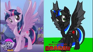 MLP Movie Dragons HTTYD Drawings [upl. by Lunetta]