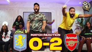 Aston Villa 02 Arsenal  Full Fan Goal celebrations  Trossard Partey [upl. by Razaele470]