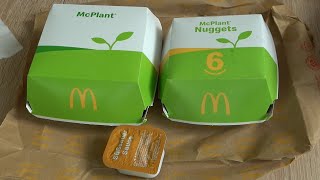 McDonalds McPlant Nuggets McPlant Burger  Mukbang ASMR Eating [upl. by Hurst880]