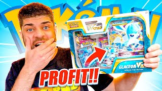 Making HUGE Profit On New Pokemon Glaceon VSTAR Box [upl. by Notgnillew11]