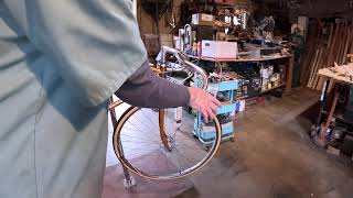 1965 Schwinn varsity rear brake cable install [upl. by Oznohpla]