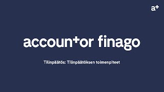 Tilinpäätöksen toimenpiteet [upl. by Franzoni]