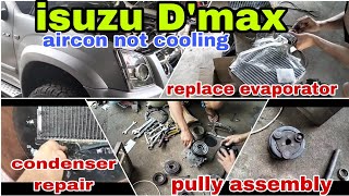 isuzu Dmax replace evaporatorfully assemblyand condenser repair [upl. by Lietman]