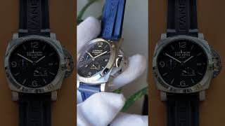 Panerai Luminor 1950 3 Days GMT Automatic 44MM Black Dial Rubber Strap PAM01321 [upl. by Nyliac]