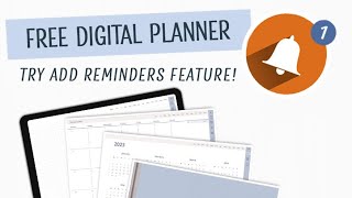 FREE Digital Planner for 2023 with Reminders Sample [upl. by Juley387]