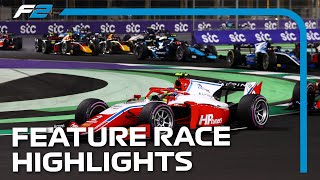 F2 Feature Race Highlights  2021 Saudi Arabian Grand Prix [upl. by Zahara]