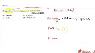 Histogen theory states that epidermis is derived from the [upl. by Loraine735]