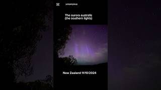 The aurora australis the southern lights  Lake Tekapo scenic village South New Zealand [upl. by Powe609]