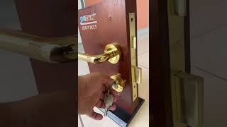 Wood lock Handle Cylinder Gold Color viral shortvideo tranding shorts [upl. by Joappa372]