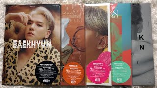 ♡Unboxing Baekhyun ベキョン 1st Japanese Mini Album BAEKHYUN 5 Types♡ [upl. by Dremann]