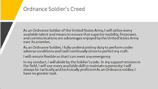 Ordnance Corps Creed [upl. by Devinne]