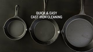 Quick amp Easy Cast Iron Cleaning Hack [upl. by Cohleen364]