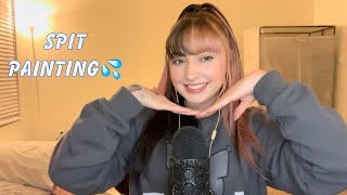 ASMR  Spit Painting You Wet Mouth Sounds Personal Attention etc ♡ [upl. by Dulcy]