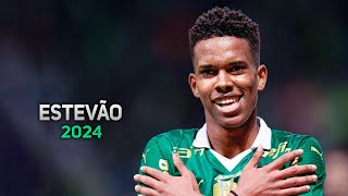 Estevão Willian 2024 ● Palmeiras ► Magic Dribbling Skills Goals amp Assists  HD [upl. by Olenka]