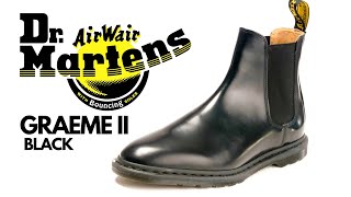 Dr Martens GRAEME II Black Chelsea Boots For Men [upl. by Odrarej]