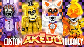 Custom Akedo Warriors Five Nights At Freddys Tournament Golden Freddy WIthered Bonnie Lolbit [upl. by Julie]