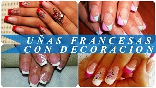 Uñas francesas con decoracion [upl. by Alfred]