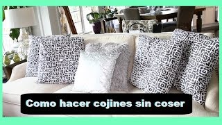 como hacer cojines sin coser facil y rapido [upl. by Bascomb127]