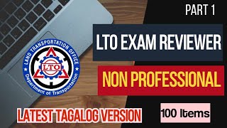 NONPROFESSIONAL DRIVERS LICENSE EXAM REVIEWER 100 ITEMS  LTO EXAM REVIEWER NONPROFESSIONAL Part 1 [upl. by Lucio679]