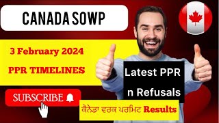 Canada SOWP PPR Timelines  SOWP PPR Timeline today  21 January 2024  sowp ppr [upl. by Mosby]