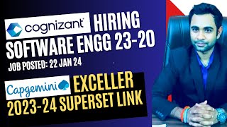 🔴Cognizant Latest Offcampus Hiring Capgemini Exceller 20232024 [upl. by Izogn]