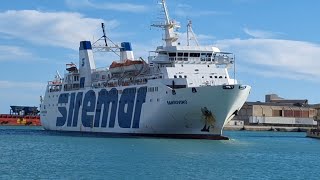 Nave Sansovino in arrivo al porto di Porto Empedocle [upl. by Brosine944]