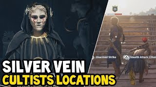 Assassins Creed Odyssey  All SILVER VEIN CULTISTS Location Walkthrough [upl. by Iddo536]